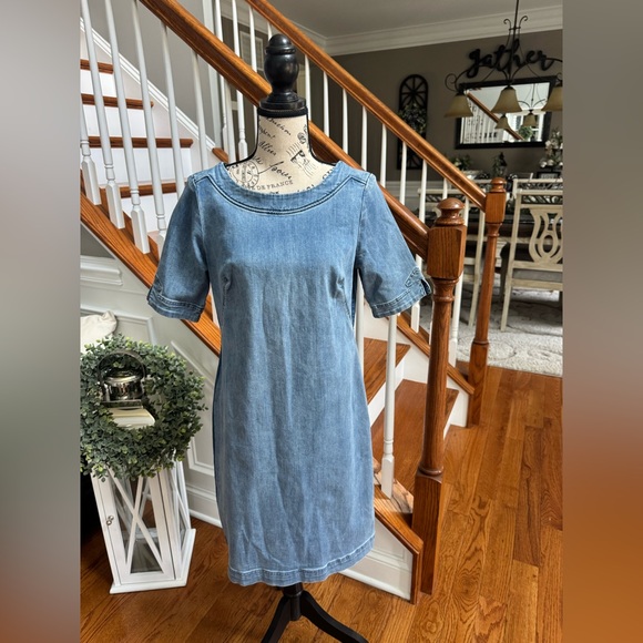 Boden Rhea Denim Jean Knee Length Dress, Size US/4‎ - Picture 7 of 11